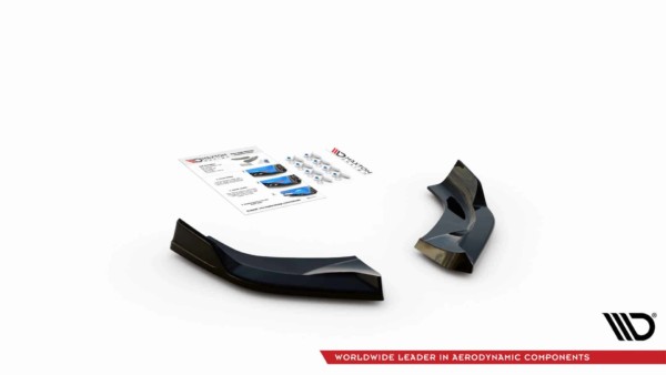 MAXTON DESIGN - Bočné difúzory zadného náraznika V.3 Hyundai I30 N Hatchback Mk3 Facelift,Čierny lesk – Obrázok 5