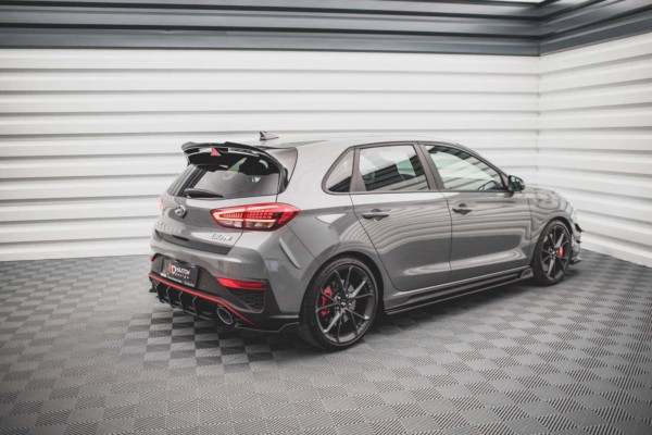 MAXTON DESIGN - Bočné difúzory zadného náraznika V.3 Hyundai I30 N Hatchback Mk3 Facelift,Čierny lesk – Obrázok 3