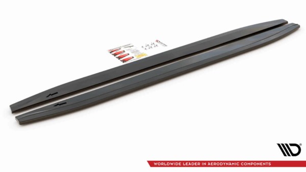MAXTON DESIGN - Lišty pod prahy Mercedes-Benz GLS AMG-Line X167,,Čierny lesk – Obrázok 5