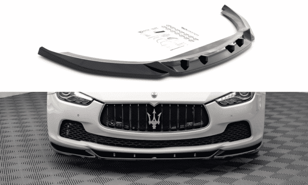 MAXTON DESIGN - Spoiler pod predný náraznik V.1 Maserati Ghibli Mk3,,Čierny lesk
