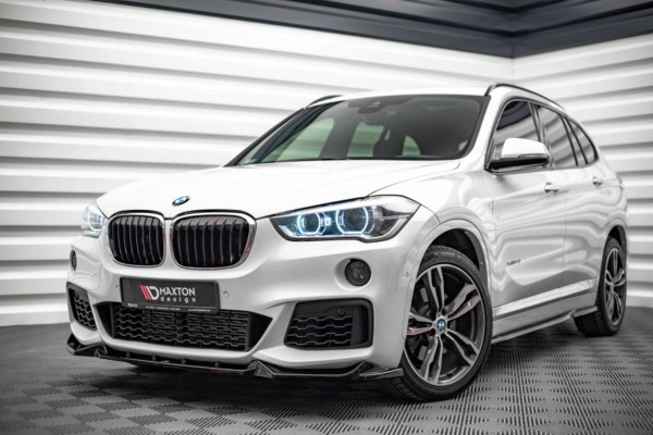 MAXTON DESIGN - Spoiler pod predný náraznik V.2 vhodné pre BMW X1 M-Pack F48,,Čierny lesk – Obrázok 4