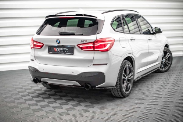 MAXTON DESIGN - Bočné difúzory zadného náraznika vhodné pre BMW X1 M-Pack F48,Čierny lesk – Obrázok 3