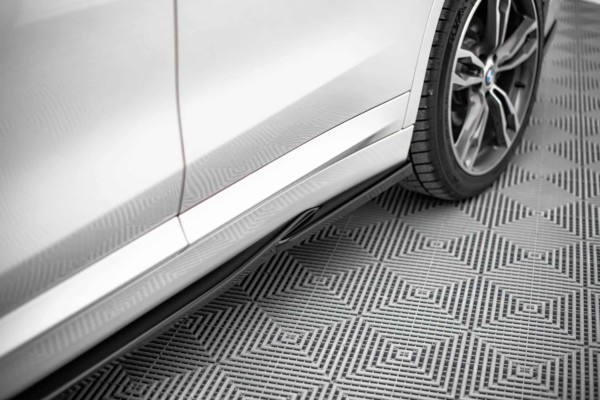 MAXTON DESIGN - Lišty pod prahy vhodné pre BMW X1 M-Pack F48,,Čierny lesk – Obrázok 4