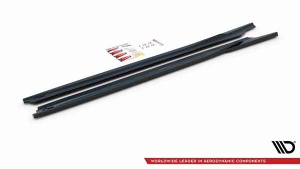 MAXTON DESIGN - Lišty pod prahy vhodné pre BMW X1 M-Pack F48,,Čierny lesk – Obrázok 5