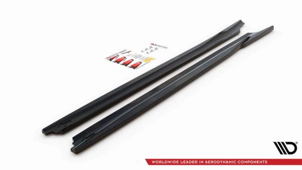 MAXTON DESIGN - Lišty pod prahy vhodné pre BMW X1 M-Pack F48,,Čierny lesk – Obrázok 6