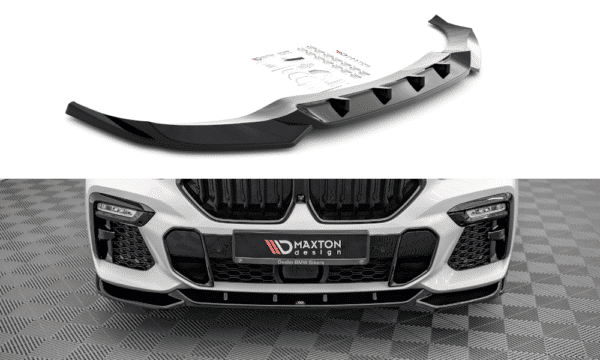 MAXTON DESIGN - Spoiler pod predný náraznik V.1 BMW X6 M-Pack G06,,Čierny lesk