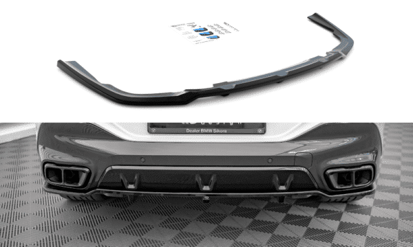MAXTON DESIGN - Zadný stredný spoiler (s rebrovaním) vhodné pre BMW X6 M-Pack G06,,Čierny lesk