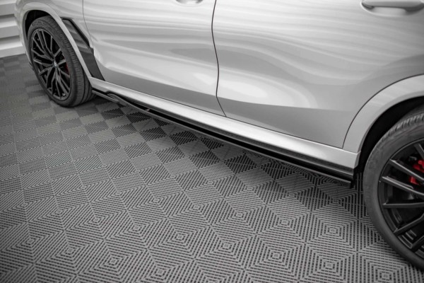 MAXTON DESIGN - Lišty pod prahy vhodné pre BMW X6 M-Pack G06,,Čierny lesk – Obrázok 2