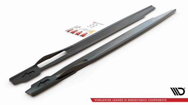 MAXTON DESIGN - Lišty pod prahy vhodné pre BMW X6 M-Pack G06,,Čierny lesk – Obrázok 6