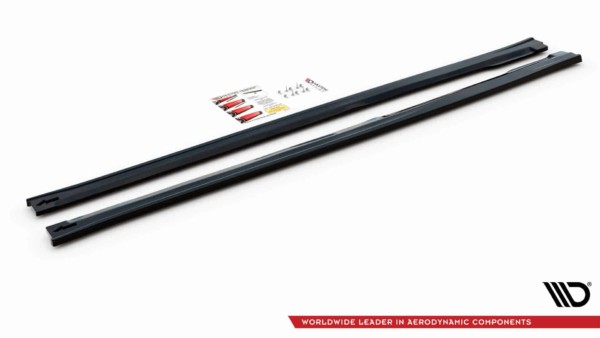 MAXTON DESIGN - Lišty pod prahy Kia Optima Mk4,,Čierny lesk – Obrázok 5