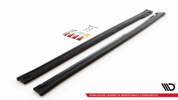 MAXTON DESIGN - Lišty pod prahy Kia Optima Mk4,,Čierny lesk – Obrázok 6