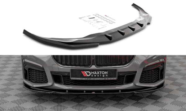 MAXTON DESIGN - Spoiler pod predný náraznik V.1 vhodné pre BMW 7 G11 M-Pack Facelift,,Čierny lesk