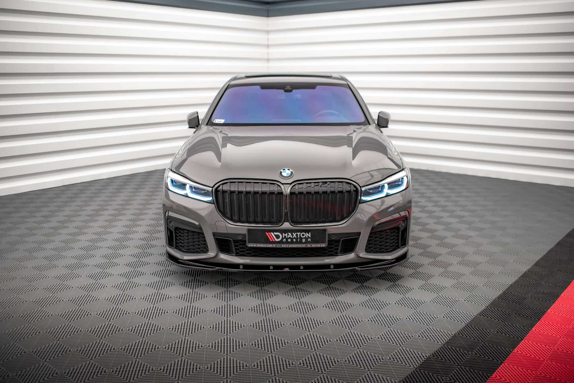 MAXTON DESIGN - Spoiler pod predný náraznik V.1 vhodné pre BMW 7 G11 M-Pack Facelift,,Čierny lesk – Obrázok 2