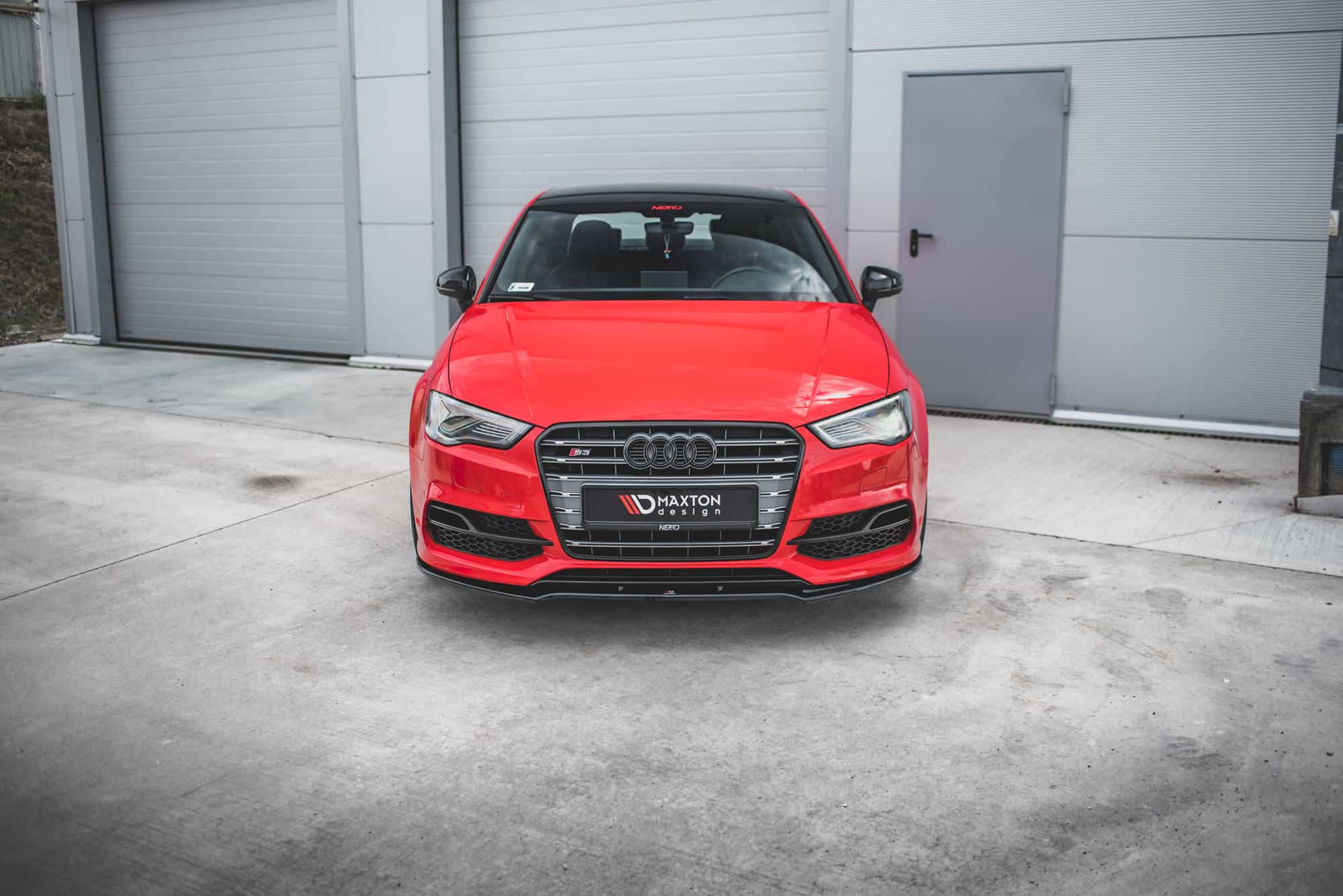 MAXTON DESIGN - Spoiler pod predný náraznik V.2 Audi S3 / A3 S-Line 8V Sedan/Cabrio,,Čierny lesk – Obrázok 2