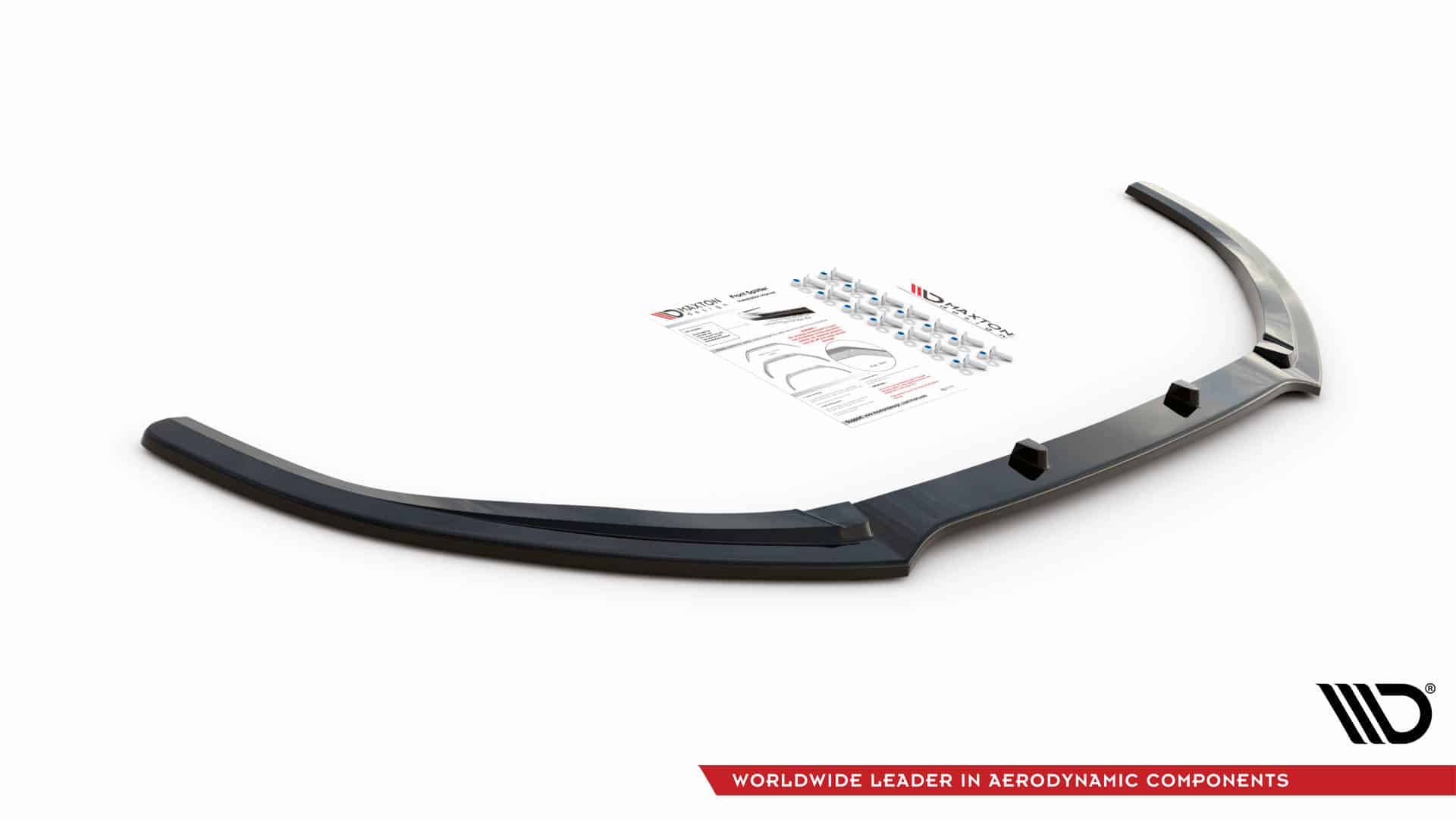 MAXTON DESIGN - Spoiler pod predný náraznik V.2 Audi S3 / A3 S-Line 8V Sedan/Cabrio,,Čierny lesk – Obrázok 4