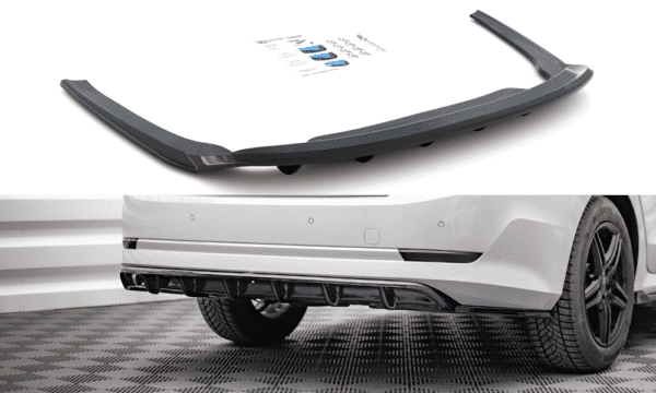 MAXTON DESIGN - Zadný stredný spoiler (s rebrovaním) Skoda Octavia Mk4,Čierny lesk