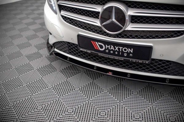 MAXTON DESIGN - Spoiler pod predný náraznik V.1 Mercedes-Benz A W176,Čierny lesk – Obrázok 4