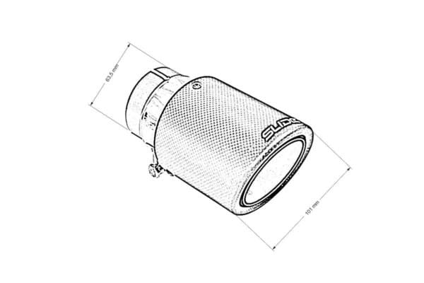Výfuková koncovka 101 mm vstup 63,5 mm SLIDE – Obrázok 5
