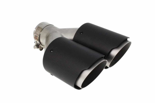Dvojitá koncovka výfuku 2 x 101 mm, vstup 65 mm Carbon L