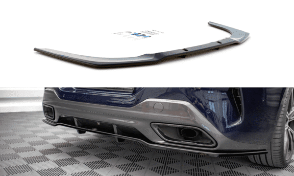 MAXTON DESIGN - Zadný difúzor s rebrovaním, vhodné pre BMW 8 GRAN COUPE M-PACK G16,Čierny lesk