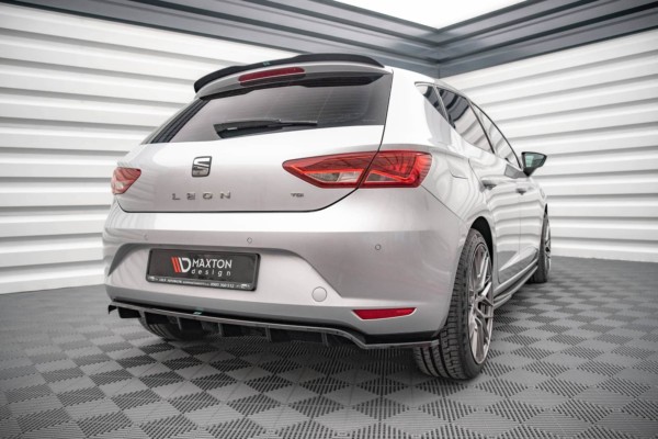 MAXTON DESIGN -Stredový zadný spoiler ,Seat Leon Hatchback Mk3,Čierny lesk – Obrázok 2