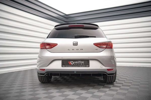MAXTON DESIGN -Stredový zadný spoiler ,Seat Leon Hatchback Mk3,Čierny lesk – Obrázok 3