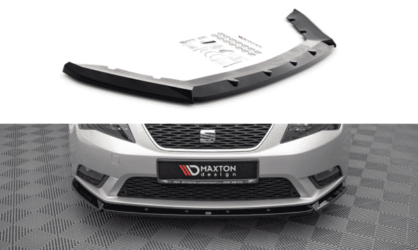 MAXTON DESIGN -Spoiler pod predný nárazník ,SEAT LEON MK3,Čierny lesk