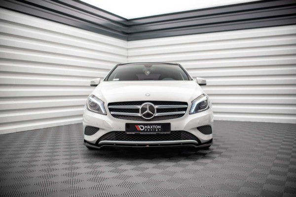 MAXTON DESIGN - Spoiler pod predný náraznik V.2 Mercedes-Benz A W176,Čierny lesk – Obrázok 2