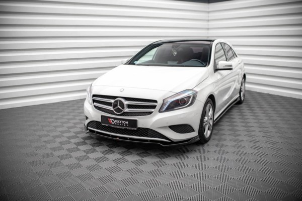 MAXTON DESIGN - Spoiler pod predný náraznik V.2 Mercedes-Benz A W176,Čierny lesk – Obrázok 6
