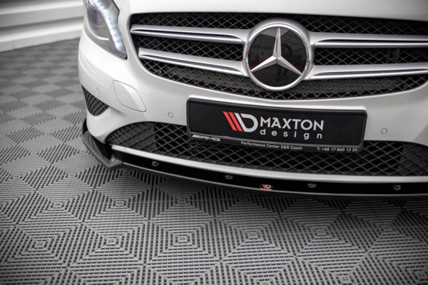 MAXTON DESIGN - Spoiler pod predný náraznik V.2 Mercedes-Benz A W176,Čierny lesk – Obrázok 5
