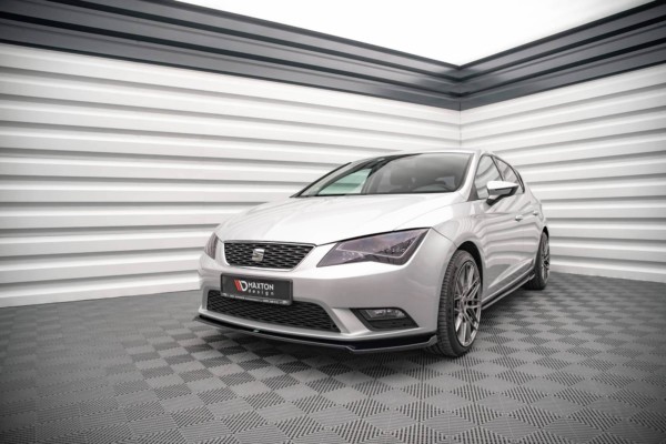MAXTON DESIGN -Spoiler pod predný nárazníkV.2,SEAT LEON MK3,Čierny lesk – Obrázok 2