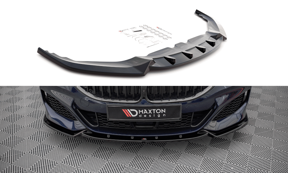 MAXTON DESIGN -Spoiler pod predný nárazník V.3 , vhodné pre BMW 8 COUPE M-PACK G15 / 8 GRAN COUPE M-PACK G16,Čierny lesk