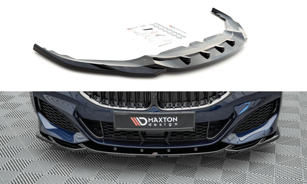 MAXTON DESIGN -Spoiler pod predný nárazník V.4 , vhodné pre BMW 8 COUPE M-PACK G15 / 8 GRAN COUPE M-PACK G16,Čierny lesk