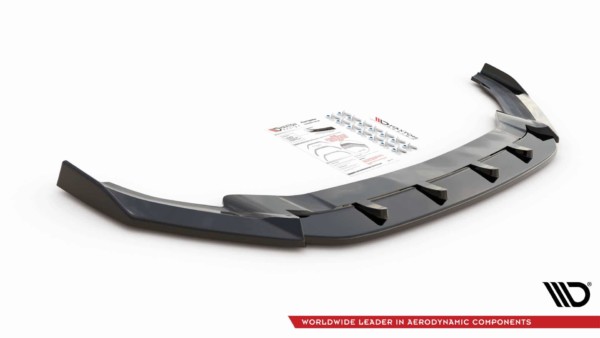 MAXTON DESIGN - Spoiler pod predný nárazník V.4,VOLKSWAGEN GOLF R MK7,Čierny lesk – Obrázok 5
