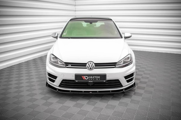 MAXTON DESIGN - Spoiler pod predný nárazník V.4,VOLKSWAGEN GOLF R MK7,Čierny lesk – Obrázok 2