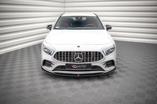 MAXTON DESIGN - Spoiler pod predný nárazník V.5 MERCEDES A35 AMG / AMG-LINE W177, čierny lesk – Obrázok 3