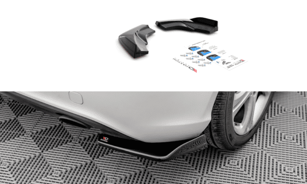 MAXTON DESIGN - Bočné difúzory pod zadný náraznik, Mercedes-Benz A W176,Čierny lesk