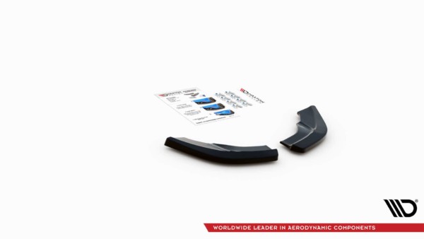 MAXTON DESIGN - Bočné difúzory pod zadný náraznik V.2, Mercedes-Benz A W176,Čierny lesk – Obrázok 5