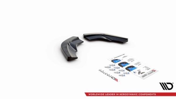 MAXTON DESIGN - Bočné difúzory pod zadný náraznik V.2, Mercedes-Benz A W176,Čierny lesk – Obrázok 6