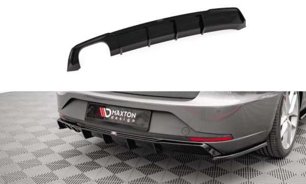 MAXTON DESIGN -Zadný difúzor,SEAT LEON FR SPORTSTOURER MK3,Čierny lesk