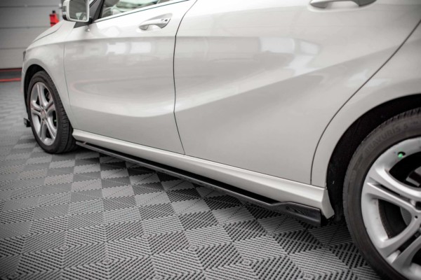 MAXTON DESIGN - Lišty pod bočné prahy V.1, Mercedes-Benz A W176,Čierny lesk – Obrázok 4