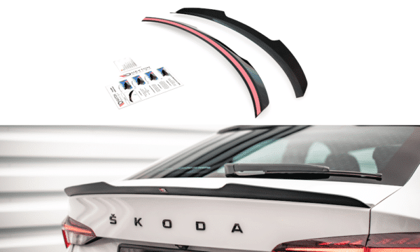 MAXTON DESIGN - Predlženie spoilera, Skoda Octavia LIFTBACK Mk4,Čierny lesk