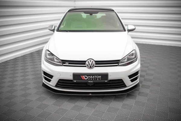 MAXTON DESIGN - Spoiler pod predný nárazník V.2, VOLKSWAGEN GOLF R MK7, Čierny – Obrázok 2