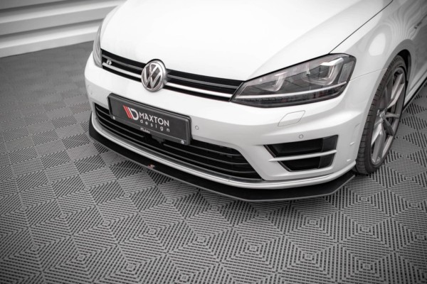 MAXTON DESIGN - Spoiler pod predný nárazník V.2, VOLKSWAGEN GOLF R MK7, Čierny – Obrázok 3
