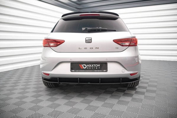 MAXTON DESIGN -Zadný difúzor STREET PRO ,SEAT LEON HATCHBACK MK3, Čierne – Obrázok 2