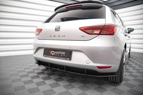 MAXTON DESIGN -Zadný difúzor STREET PRO ,SEAT LEON HATCHBACK MK3, Čierne – Obrázok 3