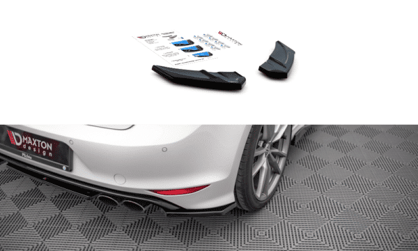 MAXTON DESIGN -Bočné difúzory zadného náraznika V.4 VOLKSWAGEN GOLF R MK7, čierny lesk