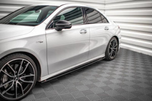 MAXTON DESIGN - Lišty pod bočné prahy V.2 MERCEDES A35 AMG / AMG-LINE W177, čierny lesk – Obrázok 6