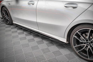MAXTON DESIGN - Lišty pod bočné prahy V.2 MERCEDES A35 AMG / AMG-LINE W177, čierny lesk – Obrázok 5
