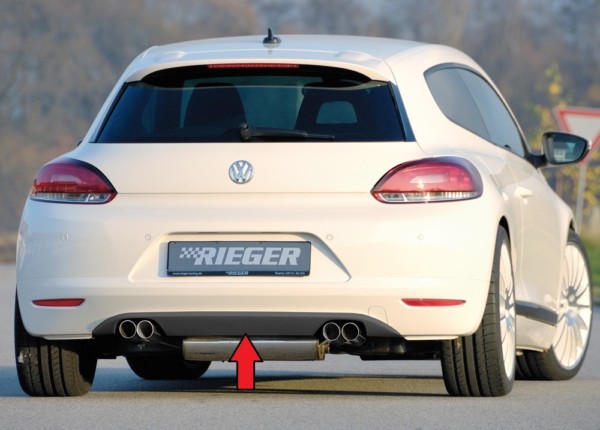 Rieger  Nástavec zadného náraznika -  VW Scirocco 3 (13) , pre dvojité koncovky Ľavá strana + Pravá strana plast ABS, 
vrátane-montážne vybavenie, Certifikát